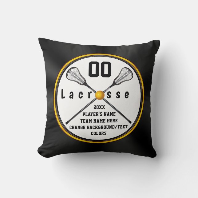 Personalised, LaCrosse Gifts for Seniors, Players Cushion (Front)