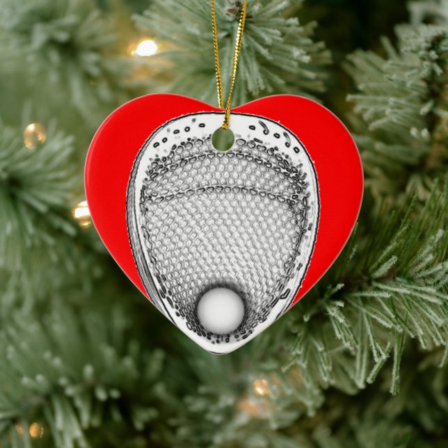 Personalised Lacrosse Goalie Collectable Ceramic Ornament (Tree)