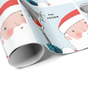 Personalised Lacrosse Holiday Gift Wrapping Paper