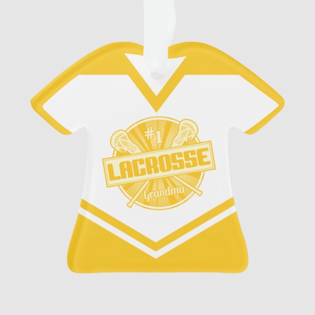 Personalised Lacrosse Jersey Grandma LAX Ornament (Front)