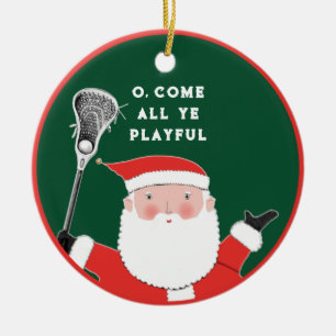 Personalised Lacrosse Keepsake Ceramic Ornament