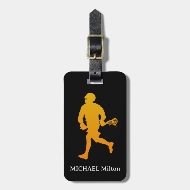  Personalised lacrosse  Luggage Tag (Front Vertical)