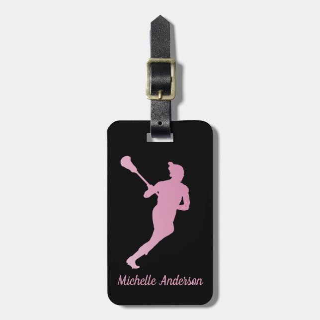  Personalised lacrosse  Luggage Tag (Front Vertical)