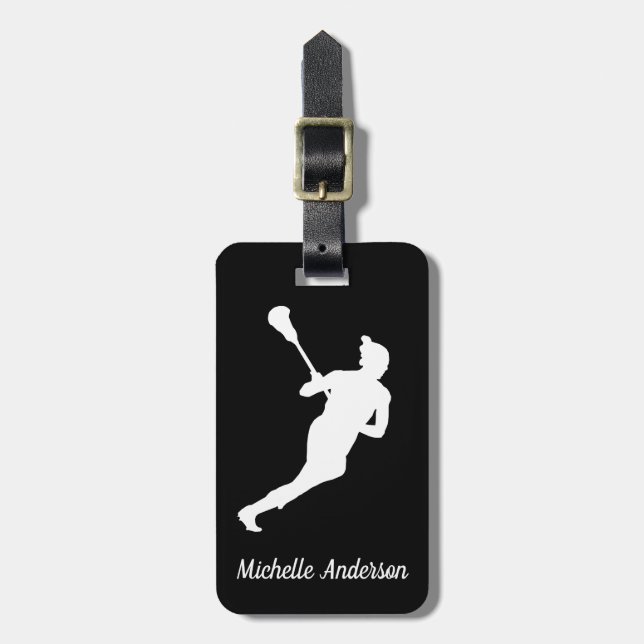  Personalised lacrosse  Luggage Tag (Front Vertical)