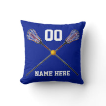 Personalised Lacrosse Pillow Your Text and Colours