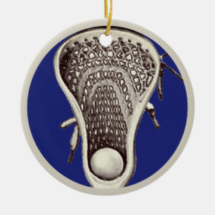 Personalised Lacrosse Player 2025 Ceramic Ornament