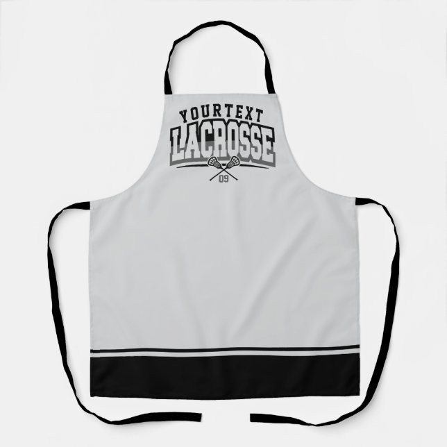 Personalised Lacrosse Player ADD NAME Team Number Apron (Front)
