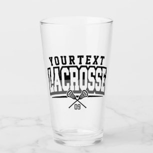 Personalised Lacrosse Player ADD NAME Team Number Glass