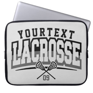 Personalised Lacrosse Player ADD NAME Team Number Laptop Sleeve