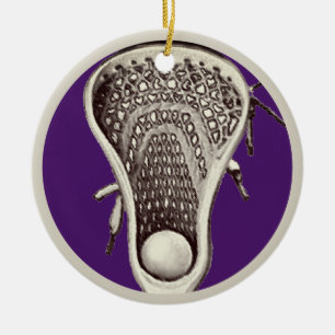 Personalised Lacrosse Player Collectable Ceramic Ornament