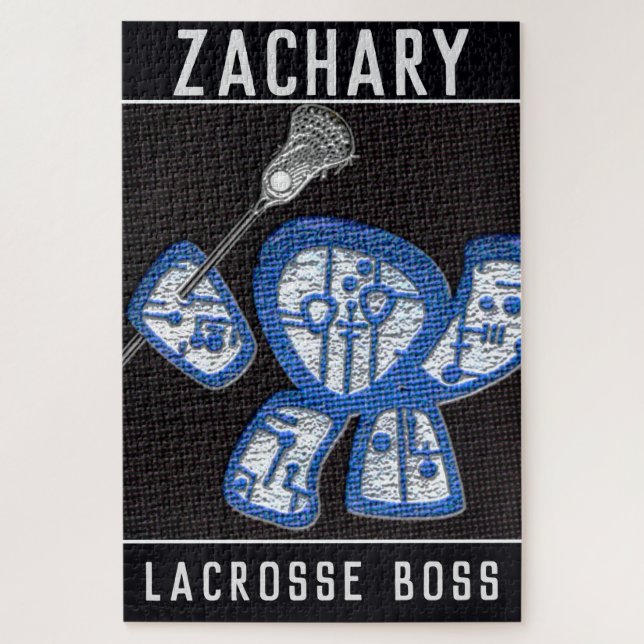 personalised Lacrosse player Jigsaw Puzzle (Vertical)