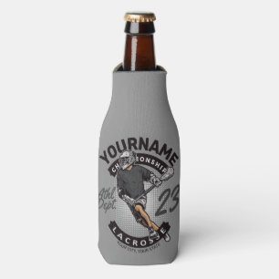 Personalised Lacrosse Player Sports Team Attack  Bottle Cooler