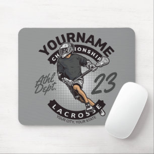 Personalised Lacrosse Player Sports Team Attack Mouse Pad