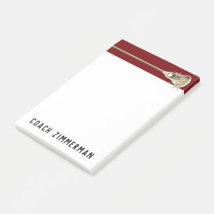 Personalised Lacrosse Post-it Notes