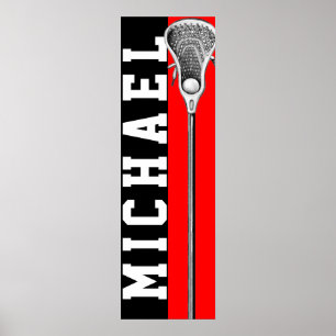 personalised lacrosse poster