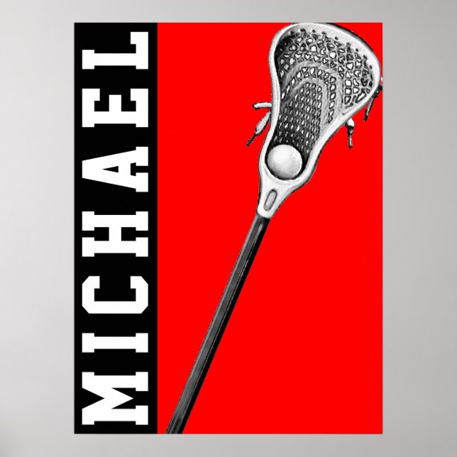 personalised lacrosse poster (Front)