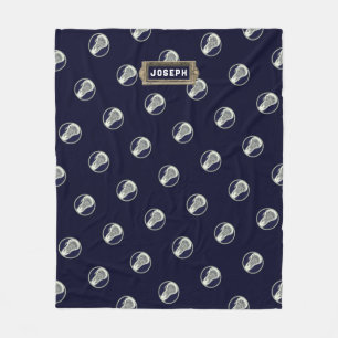 Personalised Lacrosse Sports Fleece Blanket