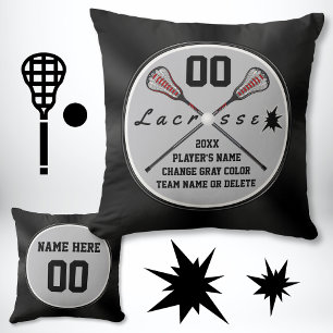Personalised Lacrosse Team Gifts Your Colours, Tex Cushion