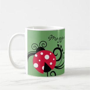 Personalised Lady Bug Cup Mug Ladybug