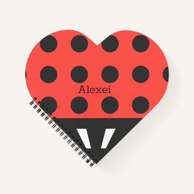 Personalised Lady Bug Notebook (Front)