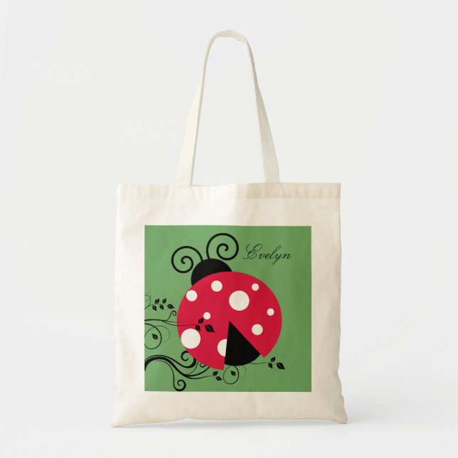 Personalised Lady Bug Tote Bag Ladybug (Front)
