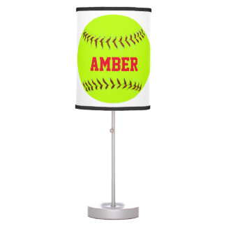 Personalised Lady Softball Lamp