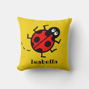 Personalised Ladybird Pattern Cushion
