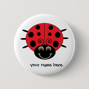 Personalised Ladybug Button