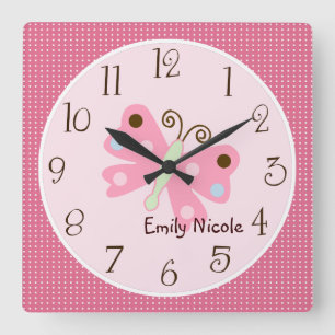 Personalised Ladybug Lullaby/Butterfly Clock