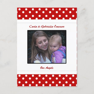 Personalised Ladybug & Polka Dot Postcard