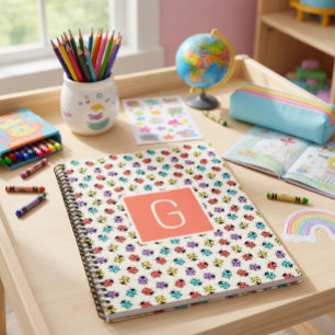Personalised Ladybug Spiral Notebook