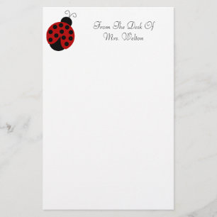Personalised Ladybug Stationery