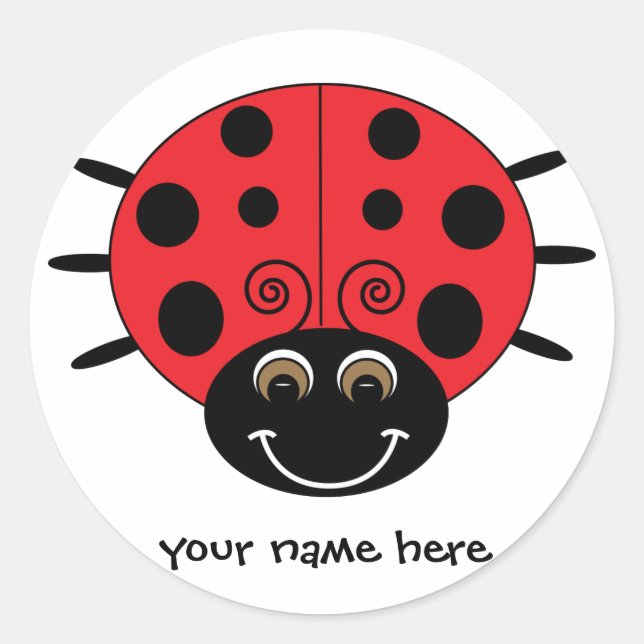 Personalised Ladybug Sticker (Front)