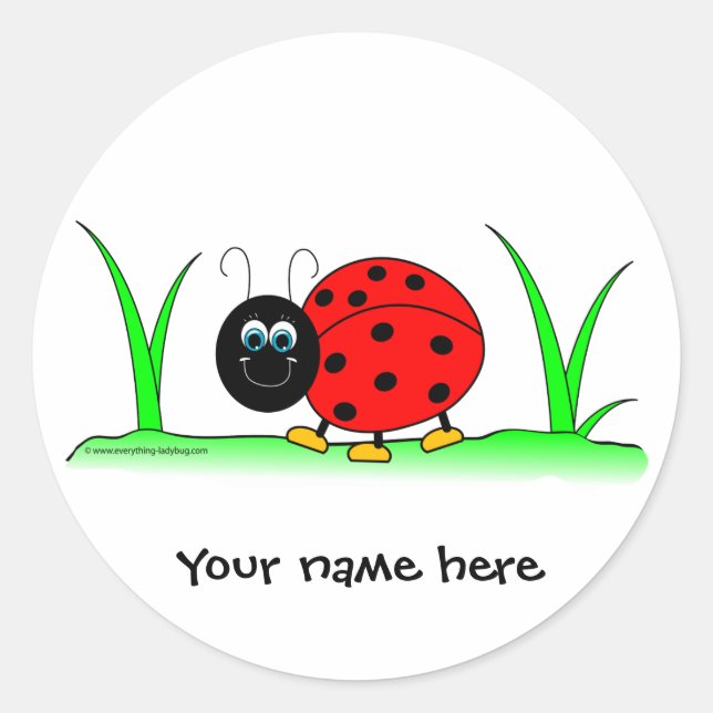 Personalised Ladybug Sticker (Front)