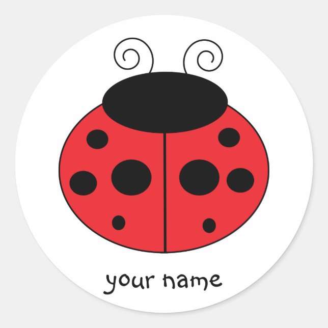 Personalised Ladybug Sticker (Front)