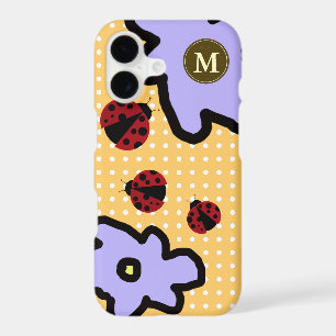 personalised ladybugs and flowers