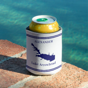Personalised Lake Arrowhead Can Cooler