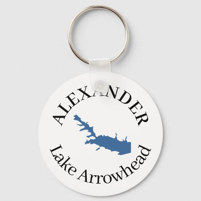 Personalised Lake Arrowhead  Key Ring (Front)