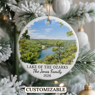 Personalised Lake of the Ozarks, Custom Missouri Ceramic Ornament