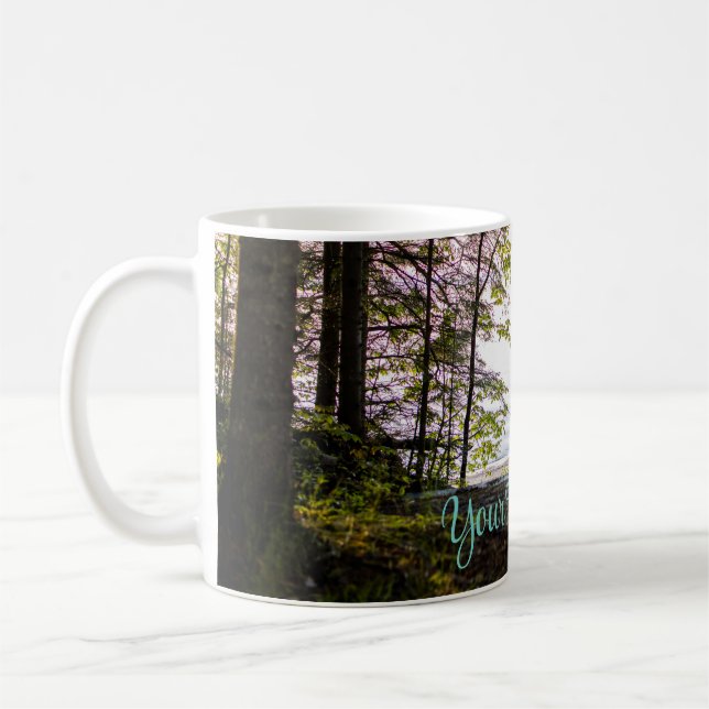 Personalised Lake Path Mug, Pure Michigan Superior Coffee Mug (Left)