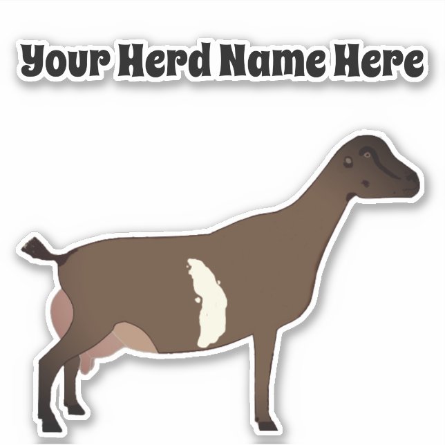 Personalised LaMancha Dairy Goat (Front)