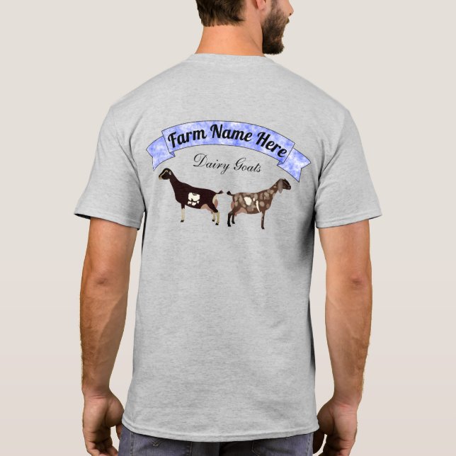 Personalised LaMancha & Nubian Dairy Goat T-Shirt (Back)
