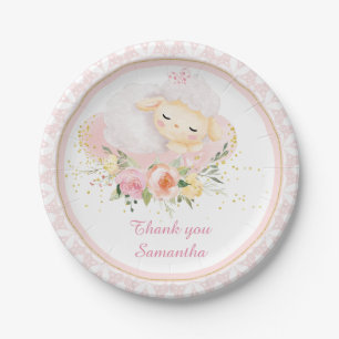 Personalised Lamb Paper Plate