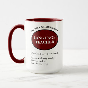 Personalised Language Teacher Mug