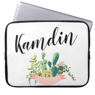 Personalised Laptop Case Bohemian Cactus Succulent