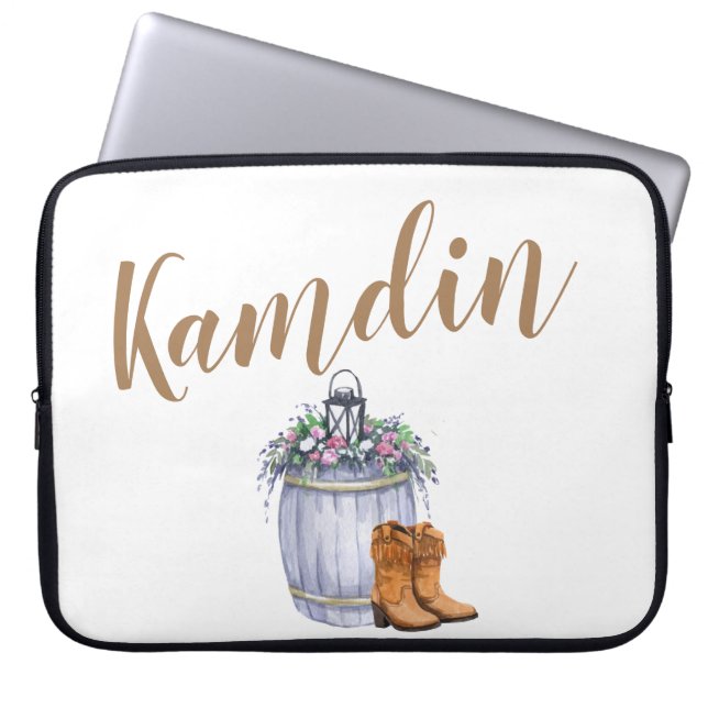 Personalised Laptop Case Summer Country Wedding Ru (Front)