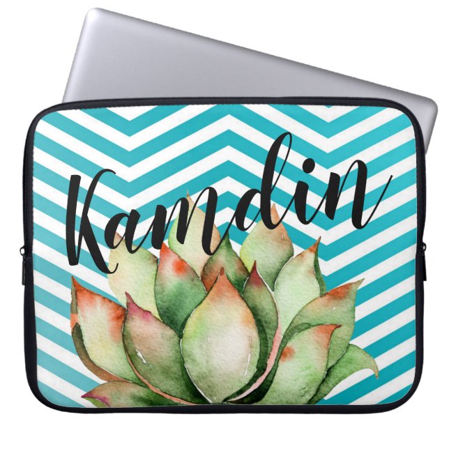 Personalised Laptop CaseBoho Cacti Cactus Succulen Sleeve (Front)