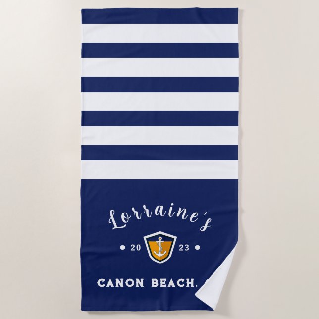 Personalised Large Beach Towel (Front)