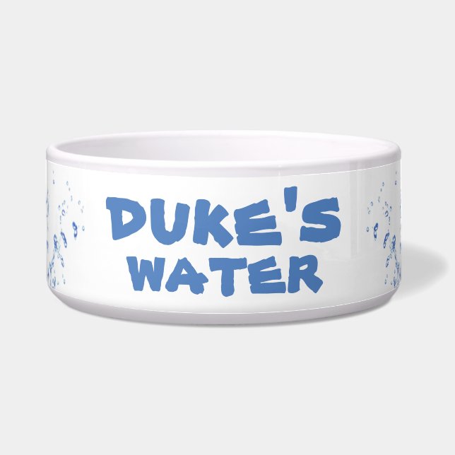 Personalised Large Dog Water Bowl : EDITABLE TEXT (Front)