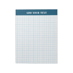 Personalised Large Graph Paper Notepad